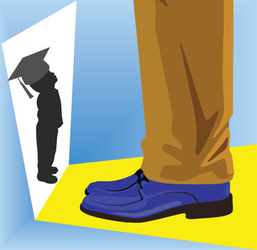 Reflections of Ambition Minimalist Education Concept