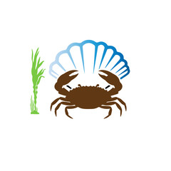 Crab and Seaweed Icon