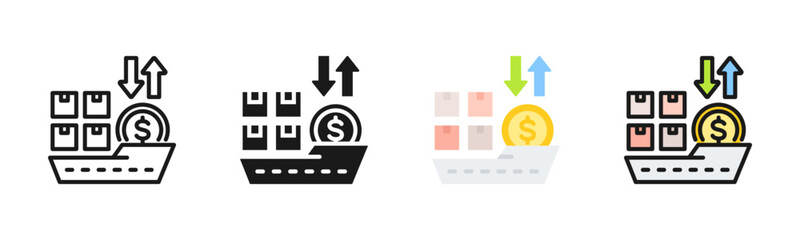 Tariff Icon Pack In Multiple Styles
