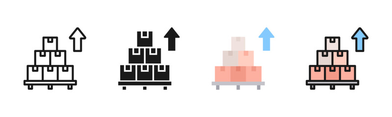 Naklejka premium Export Icon Pack In Multiple Styles