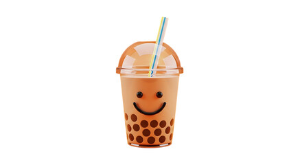 Delightful boba tea with a smile, a sweet treat for your next project, a fun dessert for every occasion