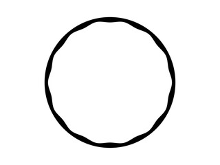 内径がなみなみで可愛いシンプルなフレームイラスト