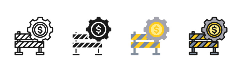 Barrier Icon Pack In Multiple Styles