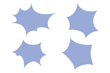 Set of hand drawn speech bubble Blank empty message box Textbox frame for banners, price tags, stickers, design