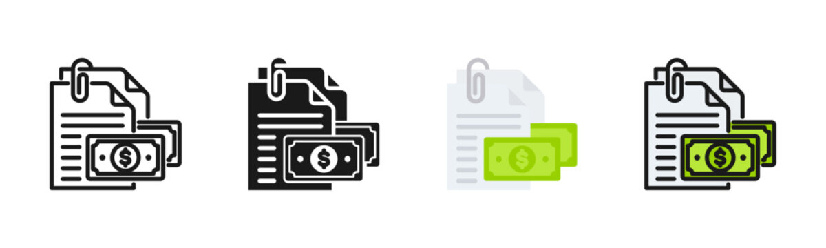 Fees Icon Pack In Multiple Styles