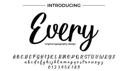 Every - Elegant Script Font for Smooth Handwritten Design and Creative Typography