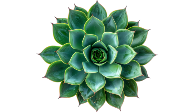Overhead shot of a vibrant, succulent plant with spiraling, green leaves against black