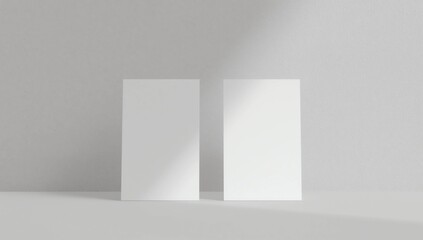 Blank business card for template mockup on white background.