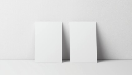 Blank business card for template mockup on white background.