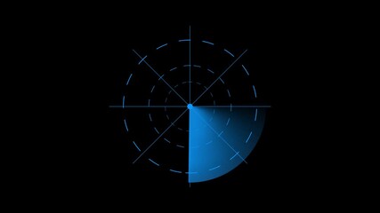 Radar Scanning loop. Radar screen animation. radar screen animation on black background. background, black, blank background, business, concept, data, design, digital, digital radio waves,  - Powered by Adobe