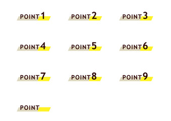 Set of Modern "POINT" Numbered Banners - Graphic elements for lists, steps, and rankings.