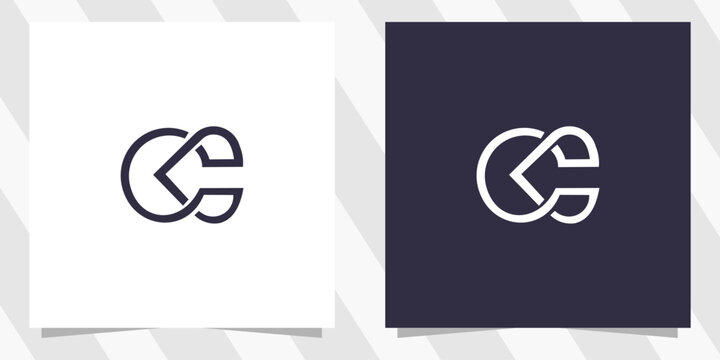 letter kc ck logo design vector