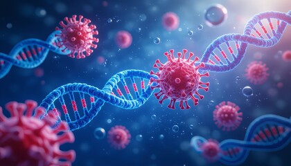 Cell structure glowing softly in liquid, showing futuristic medical innovation