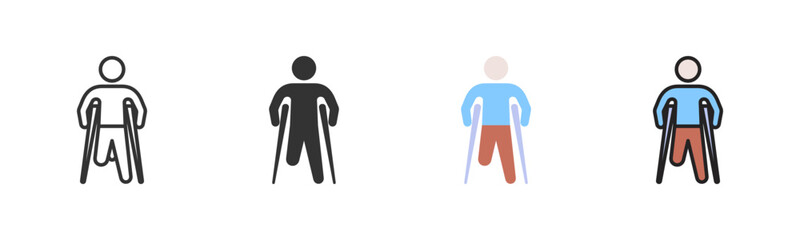 Disability Icon Pack In Multiple Styles
