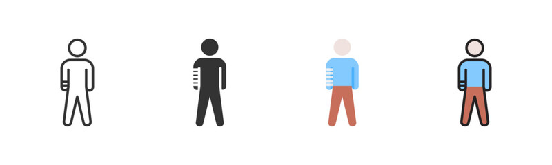 Broken Hand Icon Pack In Multiple Styles