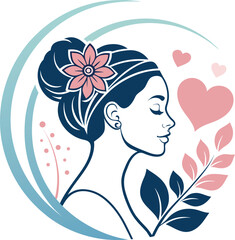 Cute girls take care of face skin at spa and at home. Multi ethnic women apply cosmetic cream and do face massage and treatment. Flat vector illustration set isolated on white background.