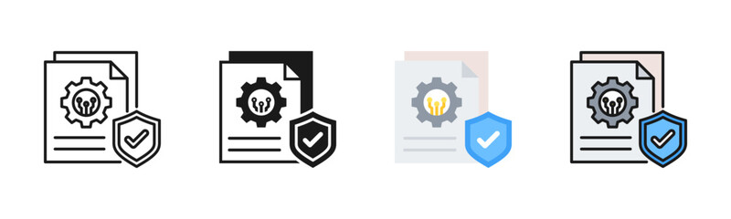 It Policy Icon Pack In Multiple Styles