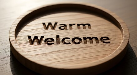 Warm Welcome Text on a Steaming Hot Chocolate