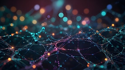 Obraz premium spider web with dew drops