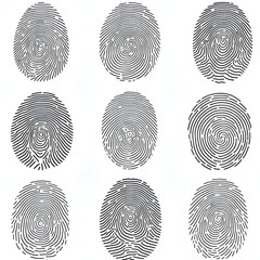 Fingerprint Pattern: A series of intricate fingerprint patterns. Each unique mark tells a story of identity and individuality, a testament to the subtle details that make us all distinct.