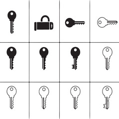 Unlock possibilities with this collection of classic key and padlock illustrations for security concepts, access control, and design projects, perfect for any need