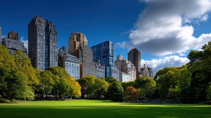 Central Park, NYC: Cityscape & Nature Stock Photo, New york city
