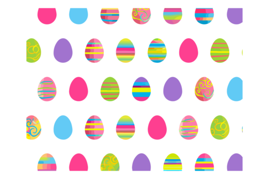 Colorful Easter Eggs Collection Vibrant Celebration of Spring