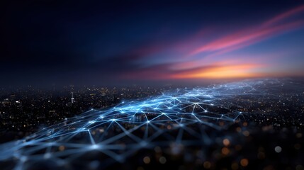 Digital Network Cityscape - Data Connections & Technology [68]