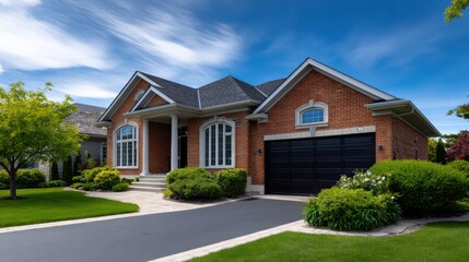 Upscale Brick Home Stock Image | Luxury Real Estate Photography, Upscale home, Luxury home, Brick house