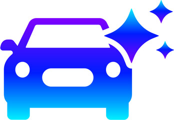 Generative AI Sparkle Car Icon with Magic Glow for Transportation or Travel