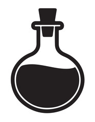 Potion bottle vector illustration simple flat design isolated on white background for game asset or icon