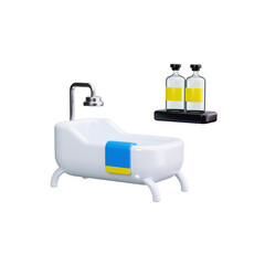 bathroom 3d render icons