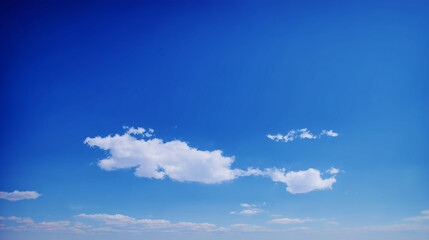 Sky Serenity: A pristine expanse of a vivid blue sky, dotted with a few fluffy clouds, creating a sense of peace and openness.