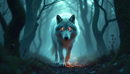 wolf in the forest