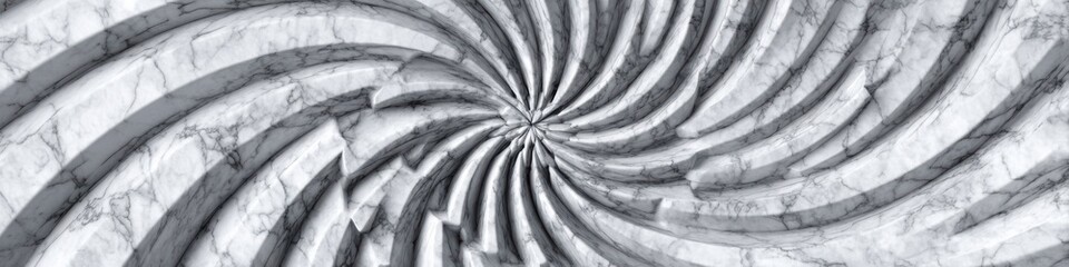 Obraz premium Whirling Design of Marble Texture Creating a Dynamic Spiral Pattern in Shades of Gray and White