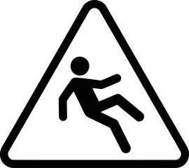 Vector art of caution slippery floor sign for safety first