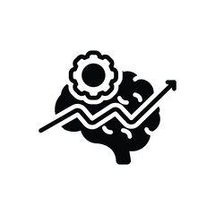 Black solid icon for strategy development