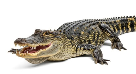 Fototapeta premium crocodile isolated on white background