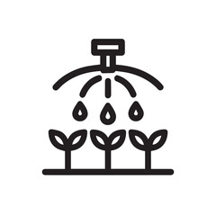 Irrigation System Icon – Water Management Farming Vector illustration.