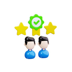 Recognition & Appreciation 3d render icons