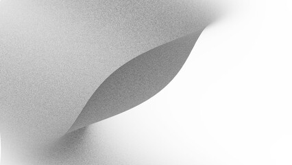 Abstract Textured Gray and Tranparent Overlay Light Leak White Curved Forms with Subtle Grain background