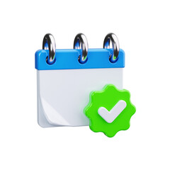 calendar 3d render icons