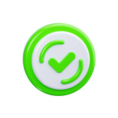 check mark 3d render icons