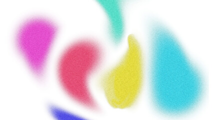 Abstract Gradient Shapes with Grainy Texture on Dark Tranparent Overlay Light Leak Background organic blobs