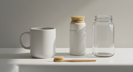 empty glass jar on the table