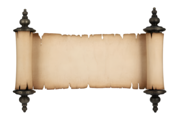 Ancient Scroll: A meticulously detailed image showcasing an ancient scroll, perfect for conveying themes of history, knowledge, and antiquity. 