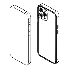 Isometric Smartphone Outline