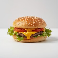 hamburger on a white background