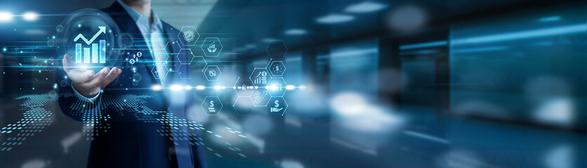 Capital, growth and financial planning. Investor hold investment portfolio analysis market research strategy diversification digital trading profitability expansion economic development.