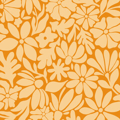 hand drawing botanical pattern